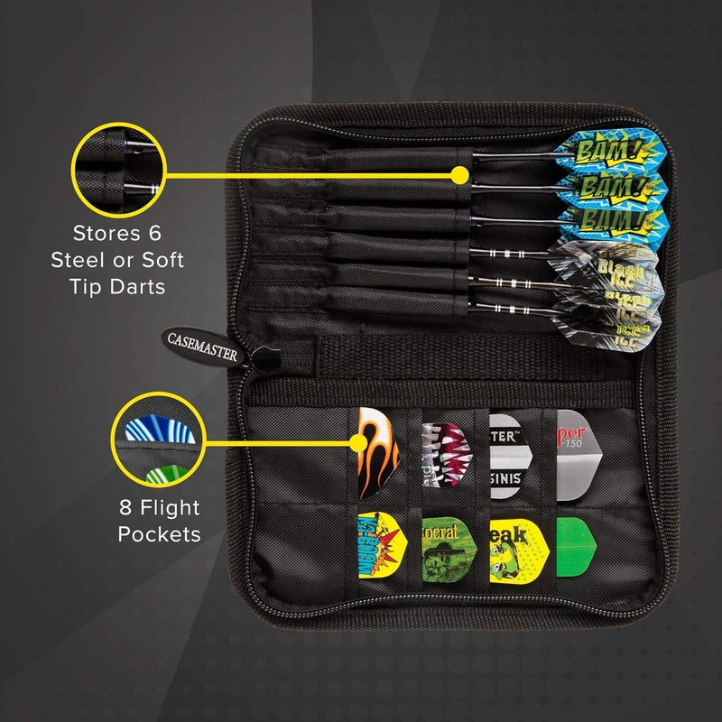 CASEMASTER Deluxe 6 Dart Nylon Storage/Travel Case - Image 2